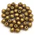 Czech Firepolished Round Glass Bead - Matte Metallic Antique Gold - 3mm