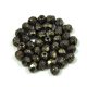 Czech Firepolished Round Glass Bead - antik bronze metallic-4mm