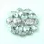 Lentil - Czech Glass bead - Crystal Silver - 6mm
