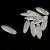 Dagger - Czech Glass Bead - Crystal Matt - 5x16mm