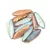 Dagger - Czech Glass Bead - Etched Crystal Vitral Light Rose Gold -5x16mm