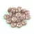 Lentil - Czech Glass bead - Alabaster Rose Gold Luster -6mm