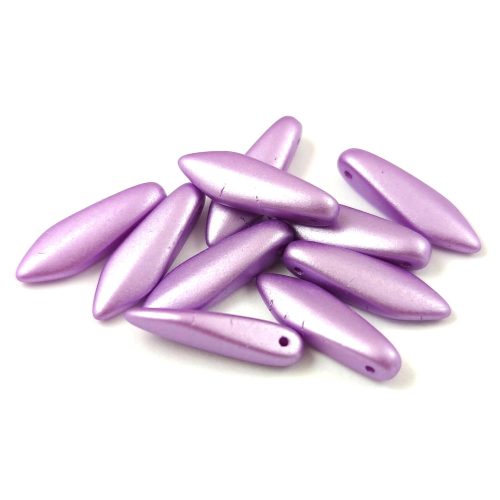 Lándzsa (szirom) cseh préselt üveggyöngy - Pastel Purple - 5x16mm