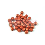 Czech Firepolished Round Glass Bead - metal polichrome bronzee - 4mm