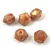 Czech Firepolished Round Glass Bead - English cut - alabaster rose bronzee luster - 10mm