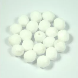Czech Firepolished Round Glass Bead - Opaque White - 5mm