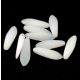 Lándzsa (szirom) cseh préselt üveggyöngy - White Alabaster Matt - 5x16mm