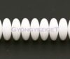 Lentil with Asymetrical Hole - Czech Glass Bead - Opaque White-6mm Lentil with Asymetrical Hole - Czech Glass Bead - Opaque White-6mm