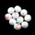 Czech Firepolished Round Glass Bead - Chalk White AB - 6mm