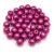 Czech Pressed Round Glass Bead - Sueded Gold Fuchsia Red - 4mm