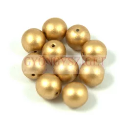 Cseh préselt golyó gyöngy - Aztec Gold - 10mm