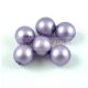 Czech Pressed Round Glass Bead - Matte Pearl Lavender - 10mm