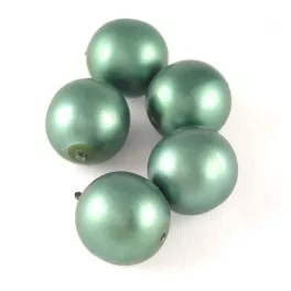 Cseh préselt golyó - Matte Pearl Petrol - 10mm