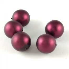 Cseh préselt golyó - Matte Pearl Bordeaux - 10mm