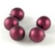 Czech Pressed Round Glass Bead - Matte Pearl Bordeaux - 10mm
