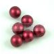 Czech Pressed Round Glass Bead - Matte Pearl Bordeaux - 10mm