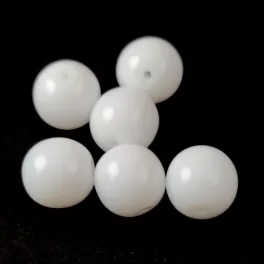 Cseh préselt golyó gyöngy - Alabaster - 10mm
