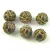 Czech Pressed Round Deco Glass Bead - Jet Gold Matte - 11mm