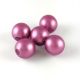 Czech Pressed Round Glass Bead - Matte Pearl Mauve - 12mm