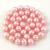 Czech Pressed Round Glass Bead - Matte Pearl Powder Rose - 12mm