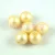 Czech Pressed Round Glass Bead - Matte Pearl Cream Gold - 12mm