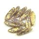 Lándzsa (szirom) cseh préselt üveggyöngy - Matt Amethyst Gold Patina - 5x16mm