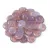 Lentil - Czech Glass bead - light amethyst opal -6mm