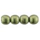 Czech Pressed Round Glass Bead - Sueded Gold Fern - 2.5mm