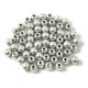 Czech Pressed Round Glass Bead - Silver - 2.5mm