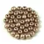 Czech Pressed Round Glass Bead - saturated metallic hazelnut - 2.5mm