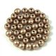 Czech Pressed Round Glass Bead - saturated metallic hazelnut - 2.5mm