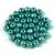 Czech Pressed Round Glass Bead - saturated metallic teal - 2.5mm