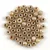 Czech Pressed Round Glass Bead - pearl - Alabaster Picasso - 2.5mm