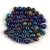 Czech Pressed Round Glass Bead - Metallic Blue Iris - 2.5mm
