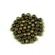 Czech Pressed Round Glass Bead - matte metallic clay - 2.5mm