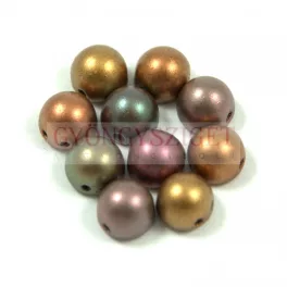   Czech Mates kétlyukú kaboson  - Matte Metallic Bronze Iris - 7mm