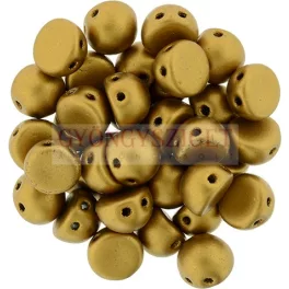   Czech Mates kétlyukú kaboson  - Matte Metallic antique Gold - 7mm