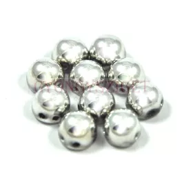 Czech Mates kétlyukú kaboson  - Silver - 7mm