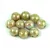 Czech Mates kétlyukú kaboson  - Alabaster Green Brown Marble - 7mm