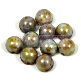 Czech Mates kétlyukú kaboson  - Luster Opaque Green - 7mm