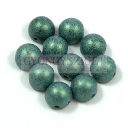   Czech Mates kétlyukú kaboson  - Matte Metallic Light Green - 7mm