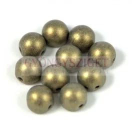 Czech Mates kétlyukú kaboson  - Matte Metallic Gold - 7mm