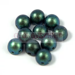 Czech Mates kétlyukú kaboson  - Polychrome Aqua teal - 7mm