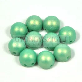   Czech Mates kétlyukú kaboson  - Sueded Gold Turquoise - 7mm