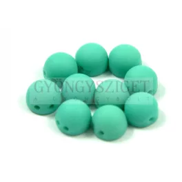   Czech Mates kétlyukú kaboson  - Matte Turquoise Green - 7mm