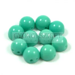 Czech Mates kétlyukú kaboson  - Turquoise Green - 7mm