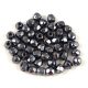 Czech Firepolished Round Glass Bead - Hematit - 2mm