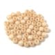 Czech Pressed Round Glass Bead - ivory - 2mm