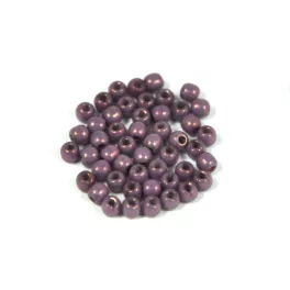Czech Pressed Round Glass Bead - alabaster vega luster - 2mm