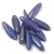 Dagger - Czech Glass Bead - Sapphire Gray Purple Marble - 5x16mm